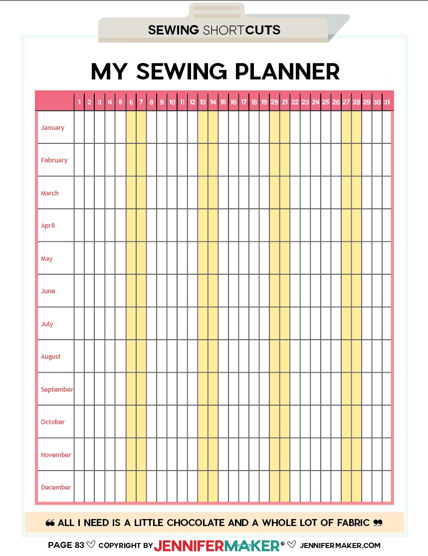 Sewing Planner