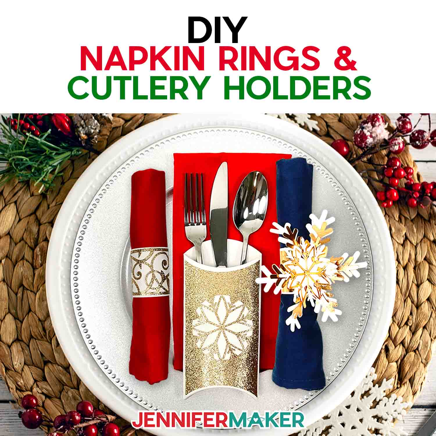 DIY Napkin Rings & Cutlery Holders
