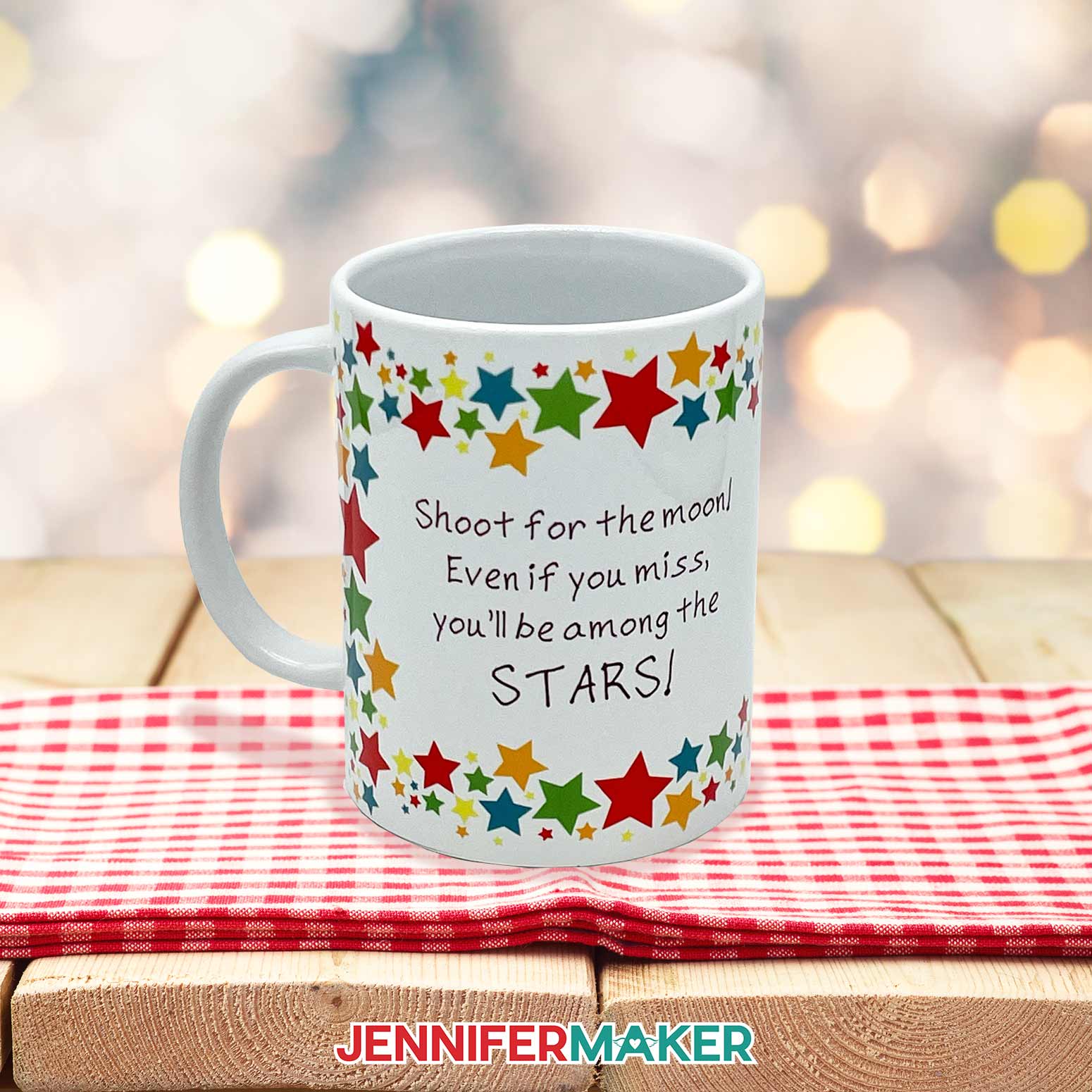 Handwritten font on a mug