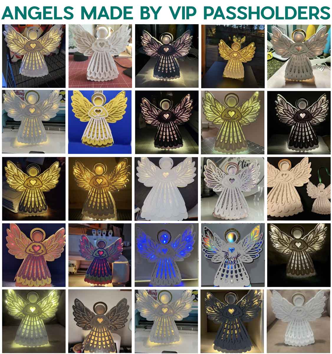 Light Up Angels Made by VIP Passholders