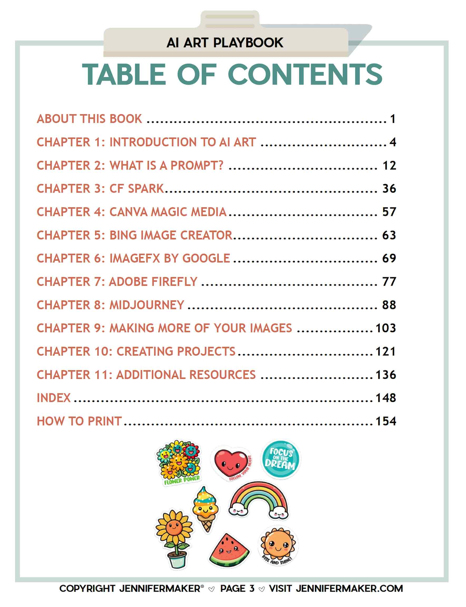 AI Art Playbook Table of Contents