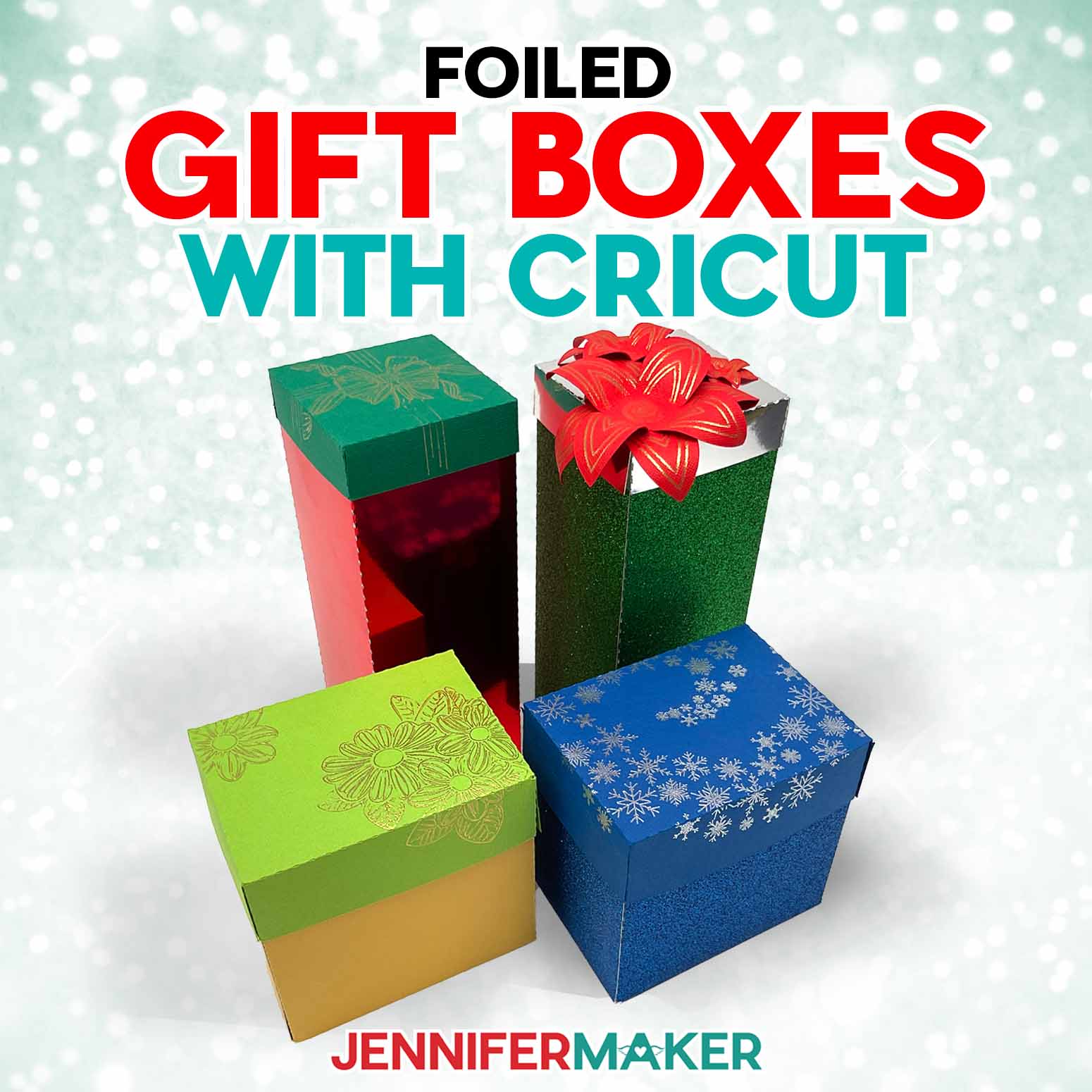 Foiled Gift Boxes with Cricut