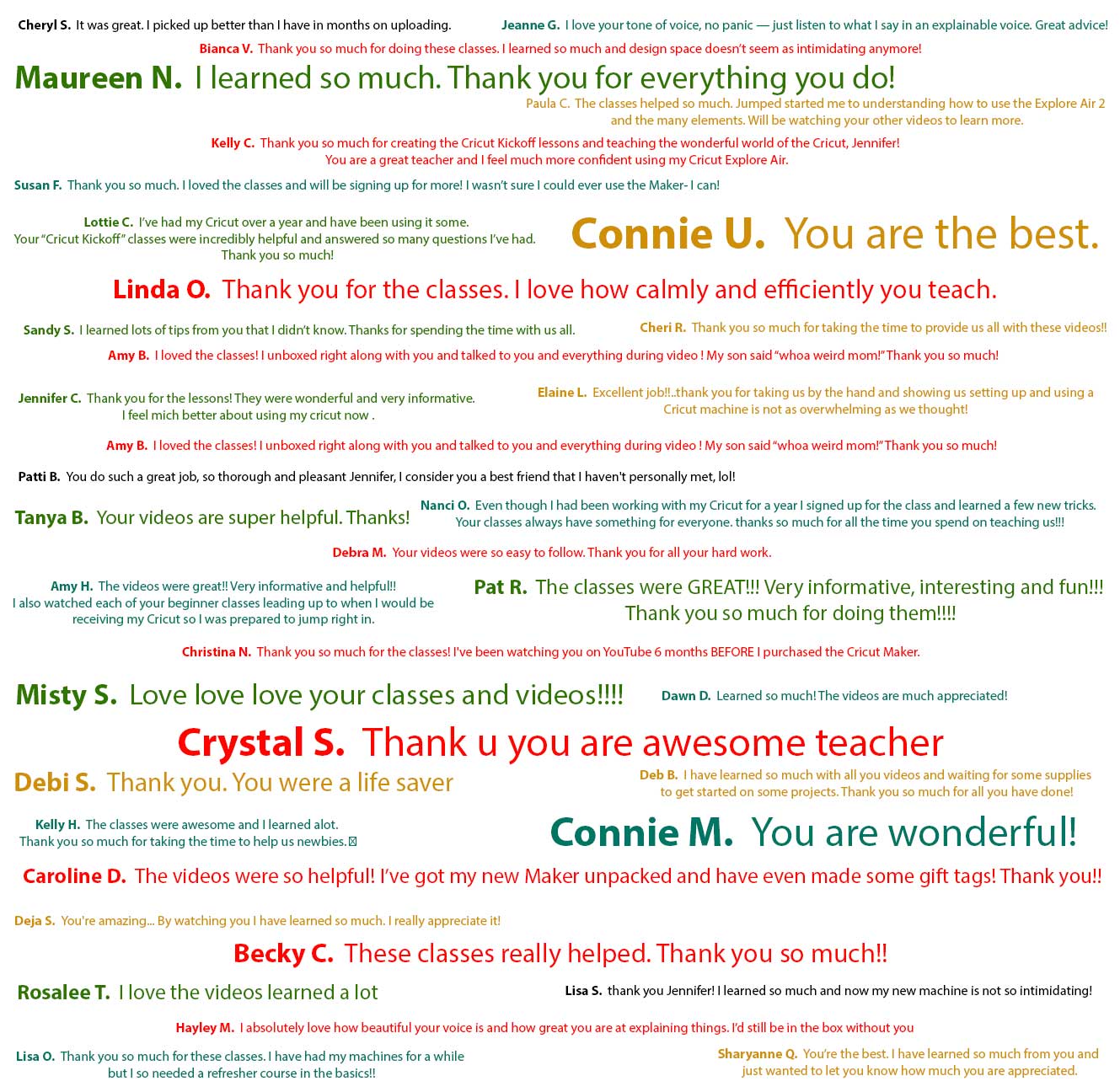 Feedback and Testimonials