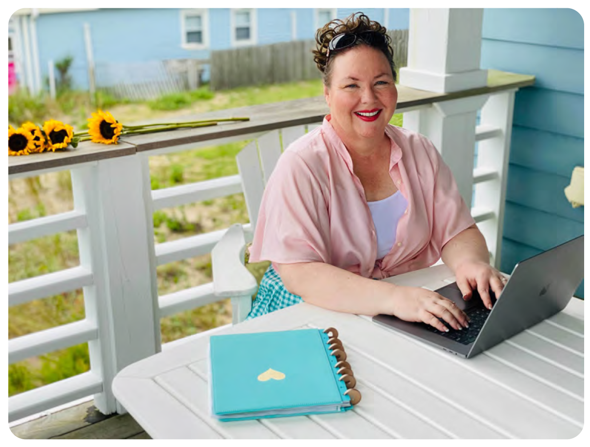 Jennifer on Laptop