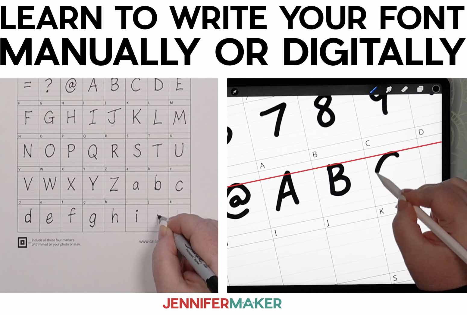 Learn to write your font manually or digitally