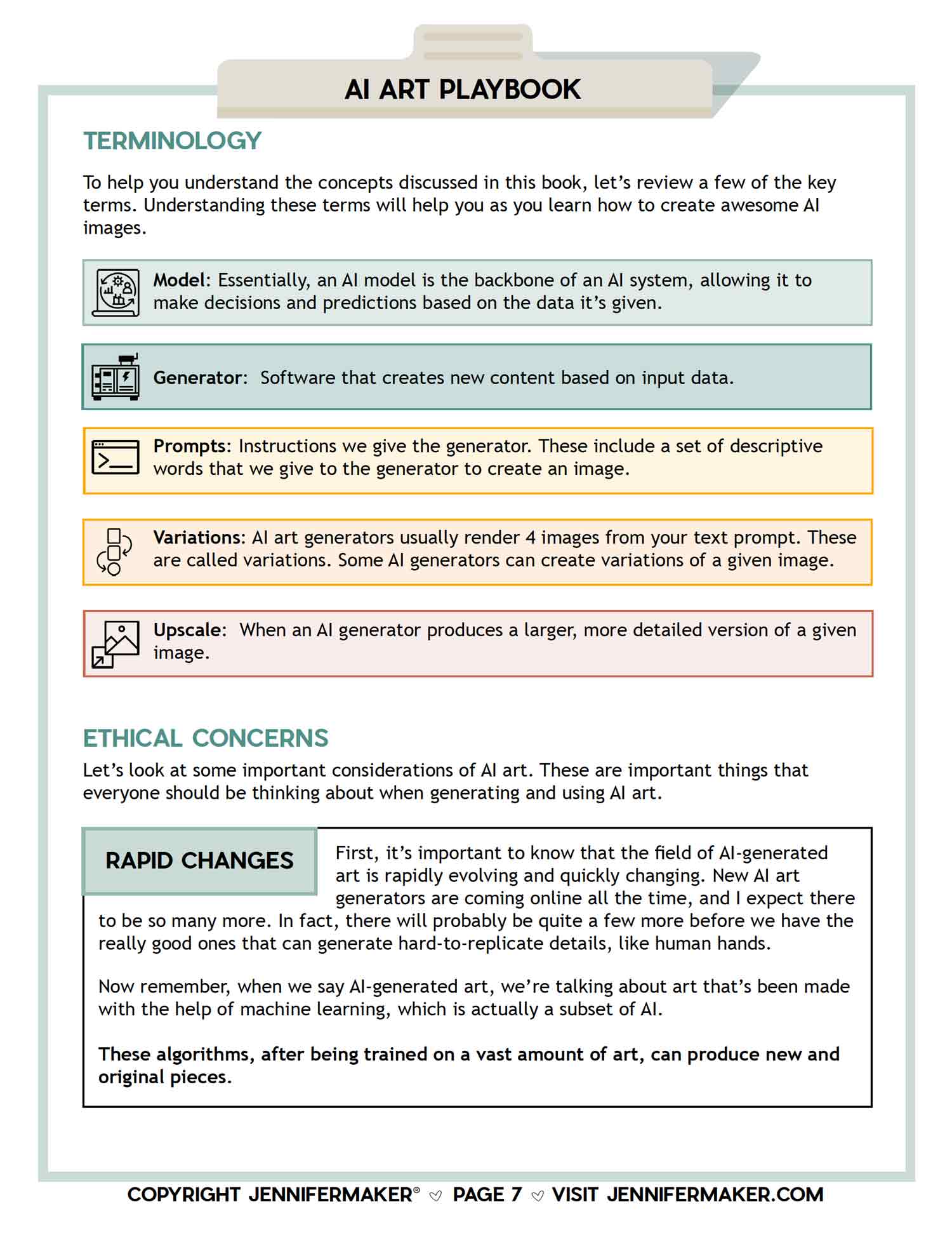 AI Art Playbook: Terminology