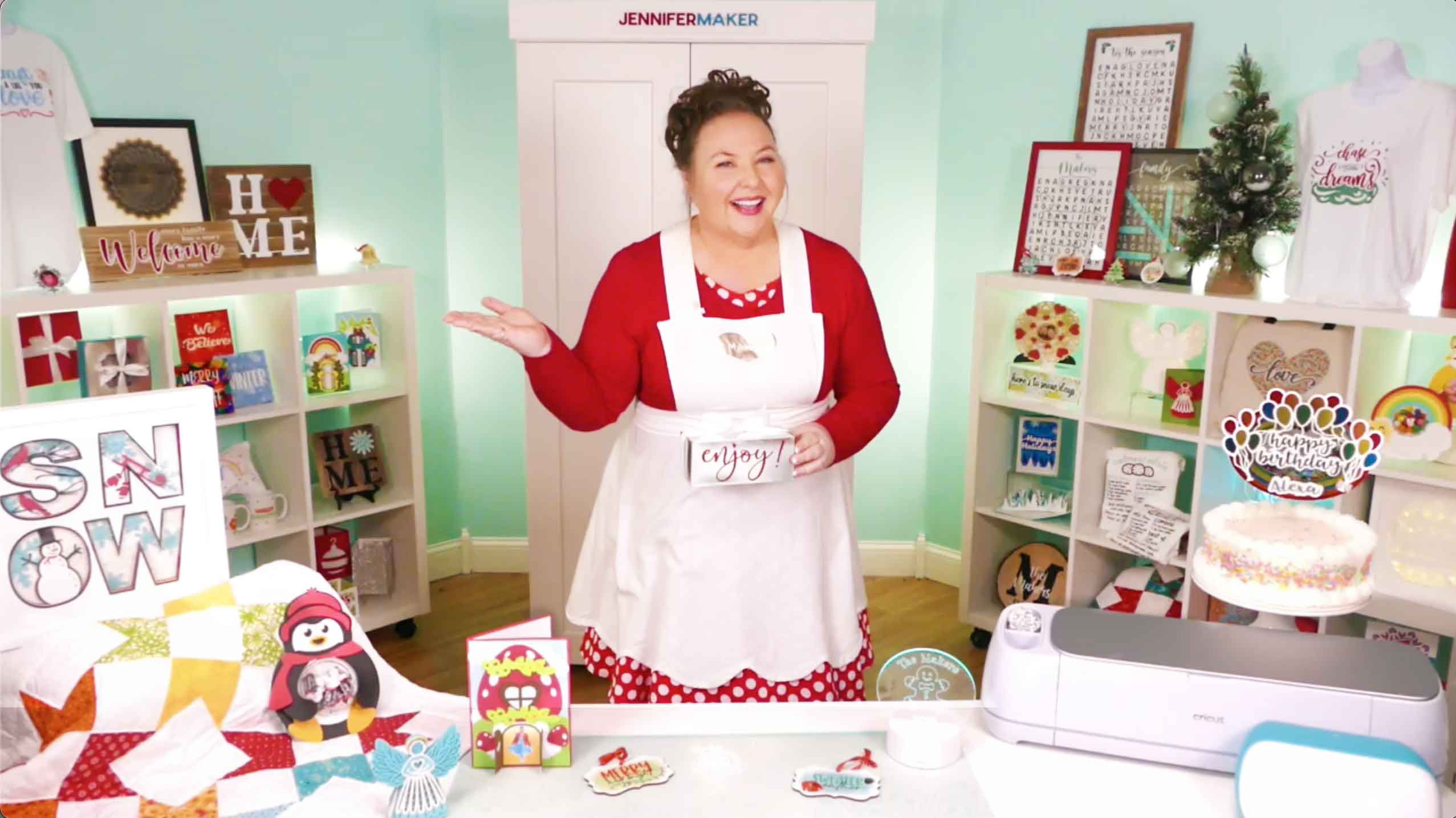 JenniferMaker in her studio