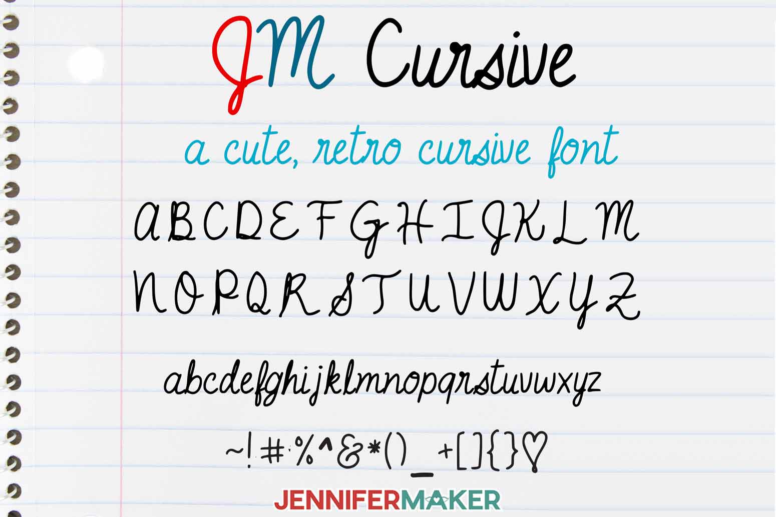 JM Cursive Font